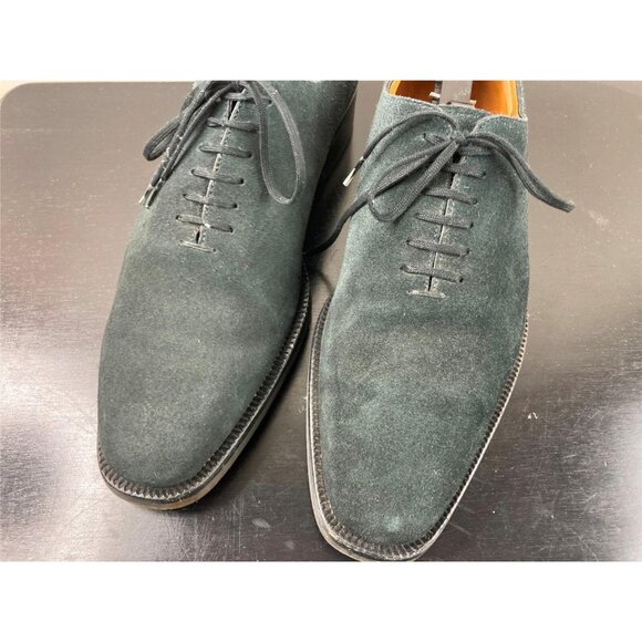 Canali Black Suede Oxfords 7